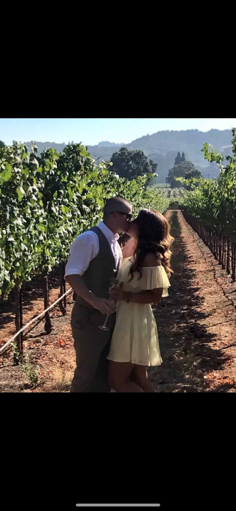 Adventures with you are the greatest- Winos in Napa Valley at a friends wedding.