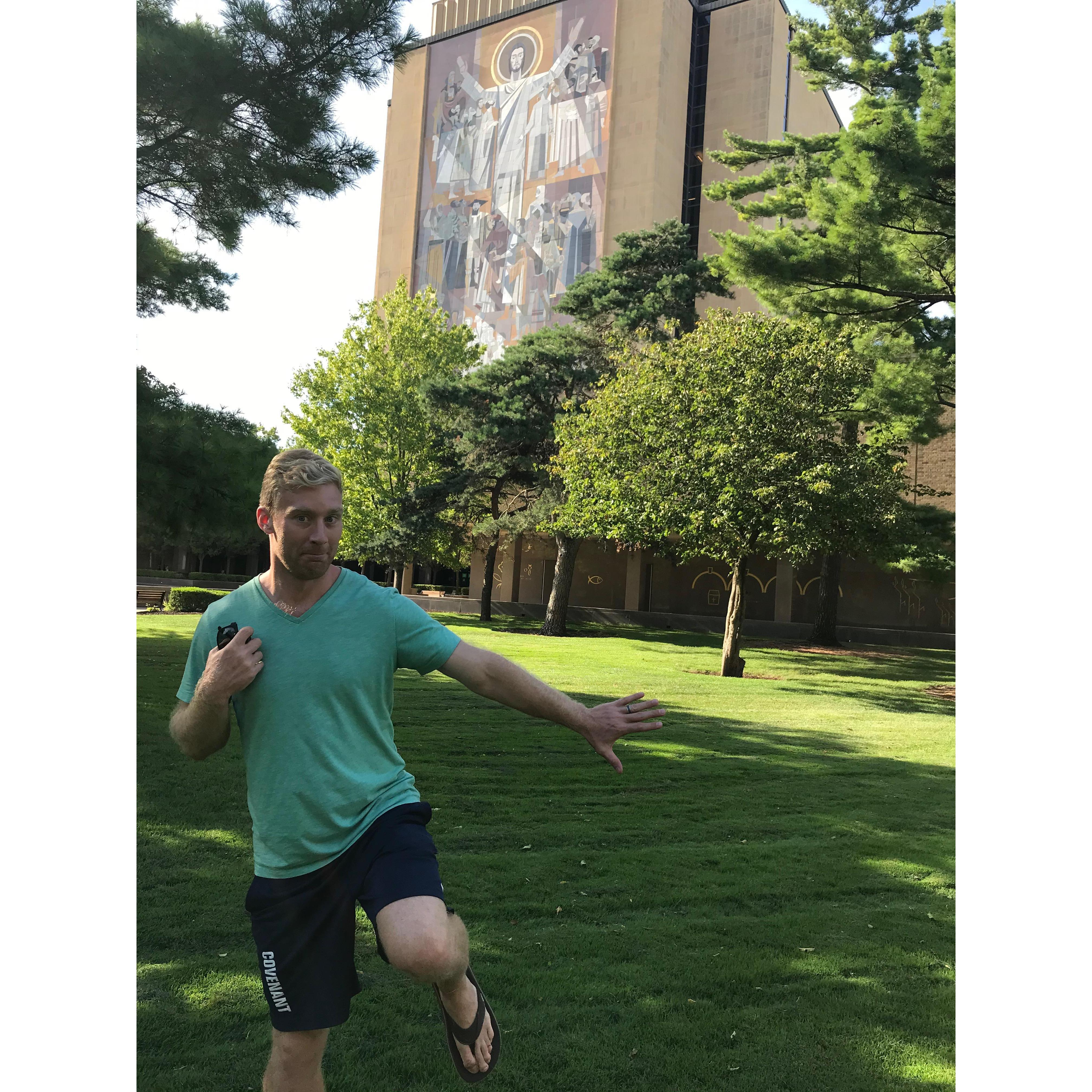 Stopped by Notre Dame to see Touchdown Jesus!