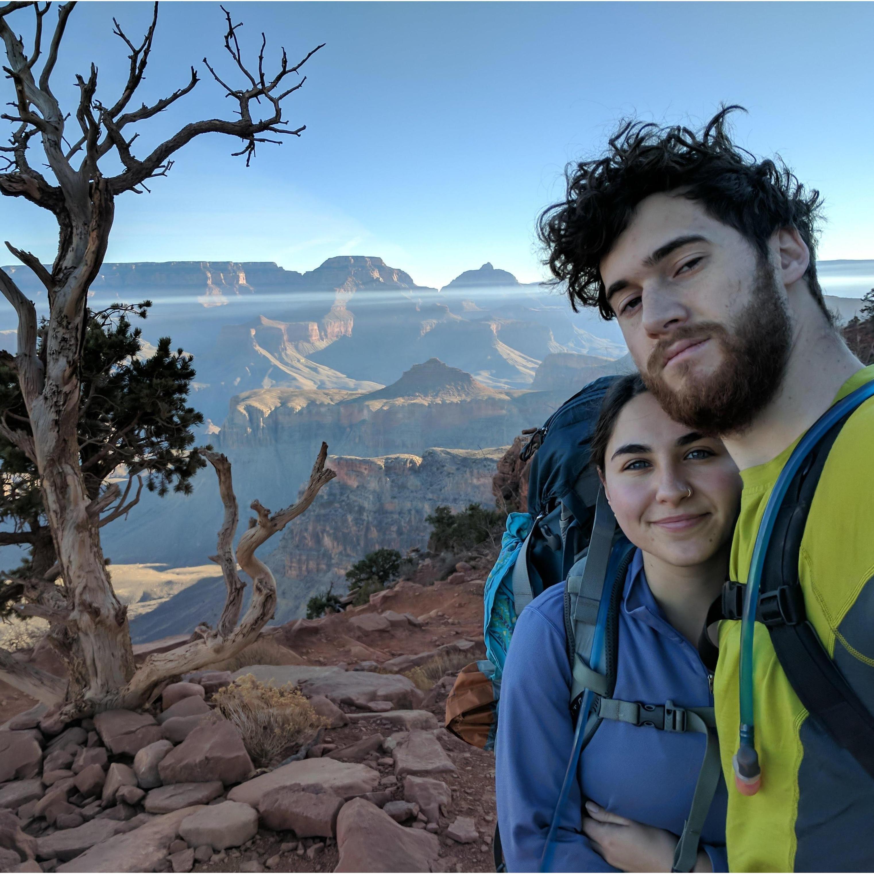 Descending down the Grand Canyon, Dec 2017