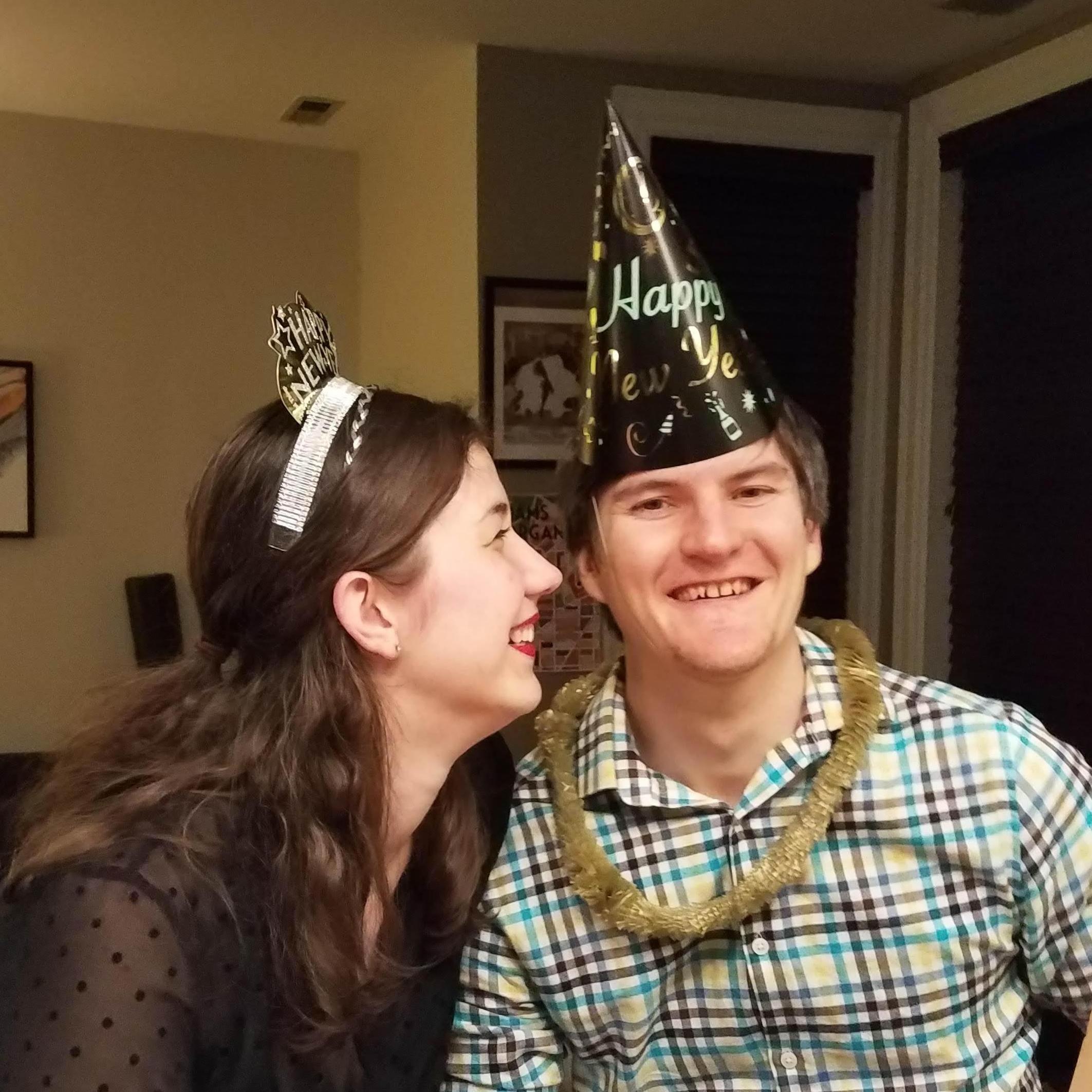 Laughing on New Year's Eve 2018