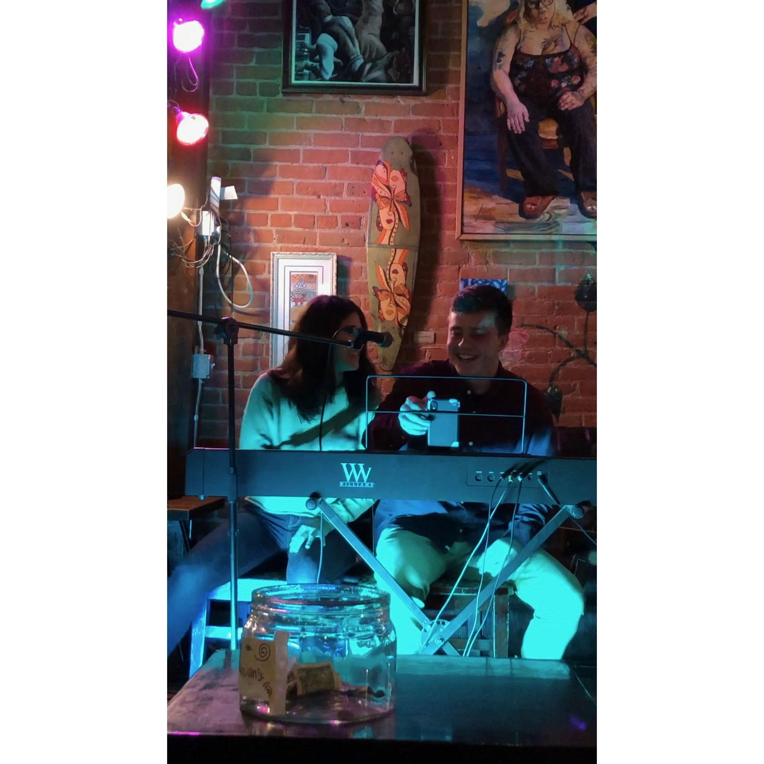 In our early days of dating, we spent HOURS in practice rooms singing and Eric teaching Lindsey piano. Here is a (very rare) occurrance of us performing at the Coffee Hag in Mankato, MN.