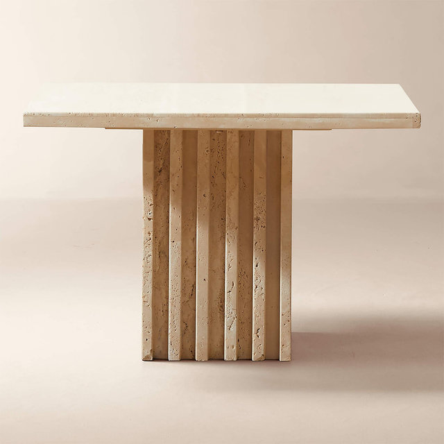 Carve Travertine Medium Cocktail Table