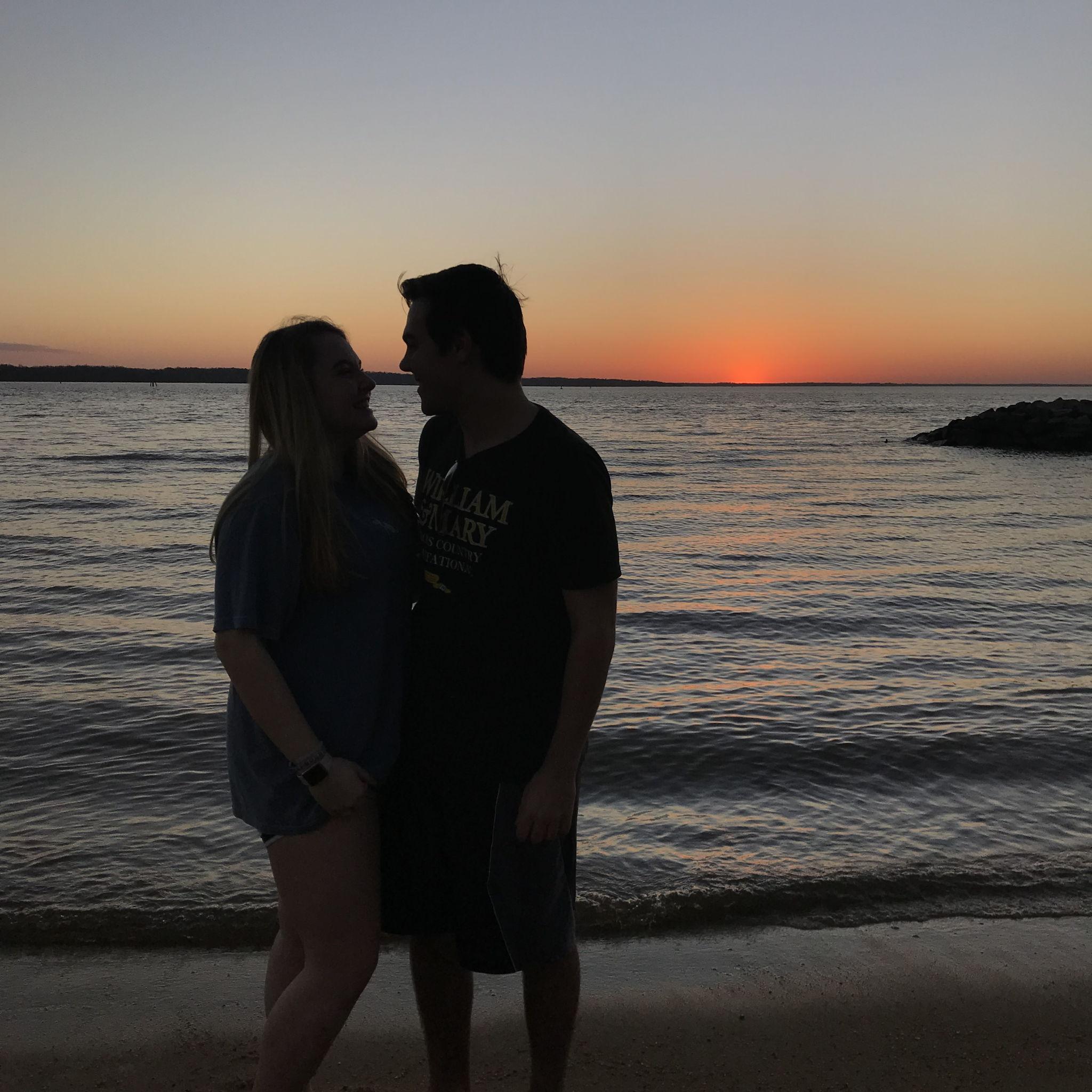 02/21/2018- Enjoying a Jamestown Beach sunset