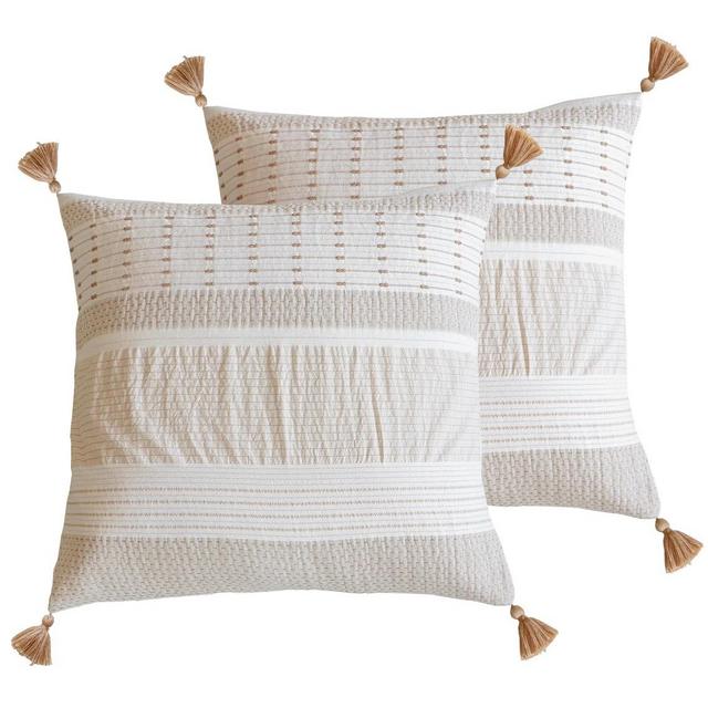 Pickford Euro Sham Beige Tassel set of 2