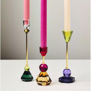 Anthropologie Cut Glass Candleholder