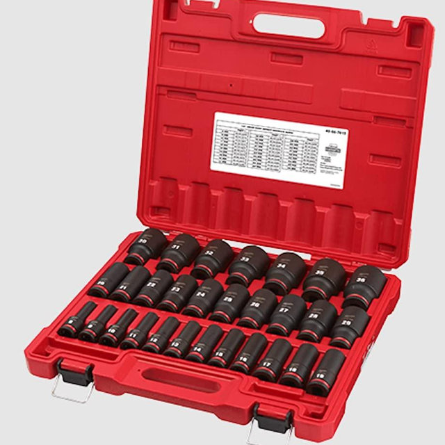 29 PC SHOCKWAVE Impact Duty™ 1/2" Drive Metric Deep 6 Point Socket Set 49-66-7015