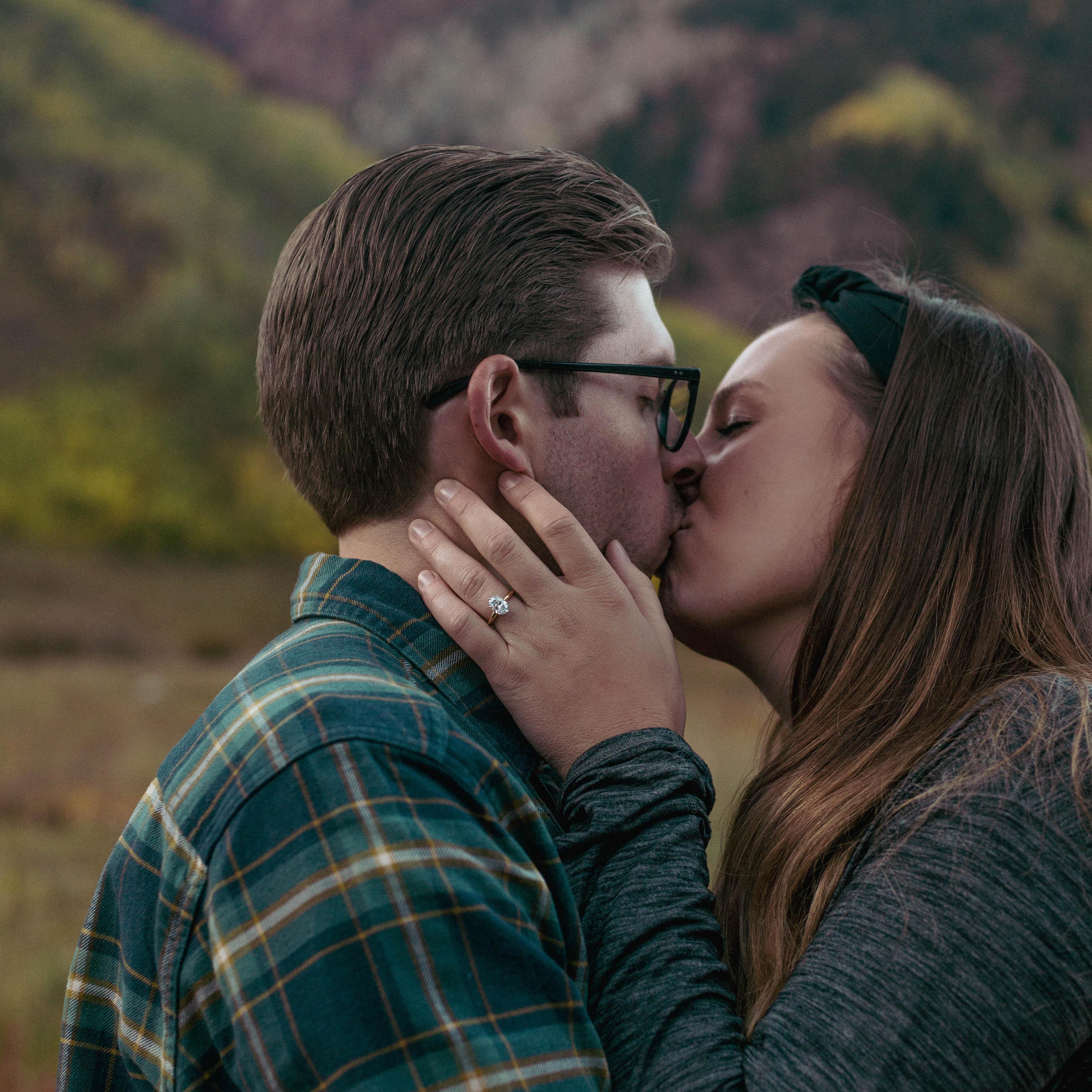 The proposal day at Maroon Bells in Aspen, Colorado. September 2021