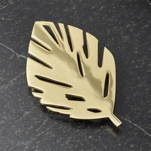 Gold Brushed Leaf Trivet