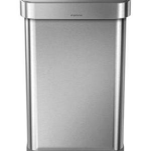 simplehuman - Brushed Stainless Steel 45L Step Trash Can