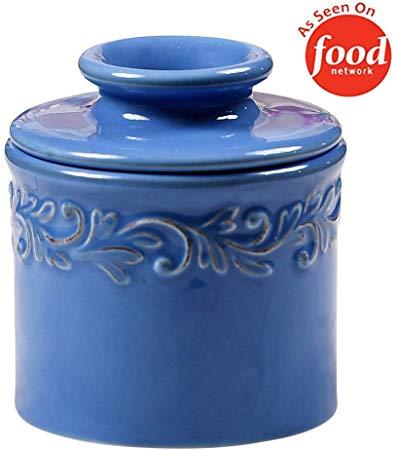 Butter Bell - The Original Butter Bell Crock by L. Tremain, French Ceramic Butter Dish, Antique Collection, Azure Blue
