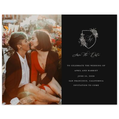 Black Wedding Digital Save the Date - Joya Photo