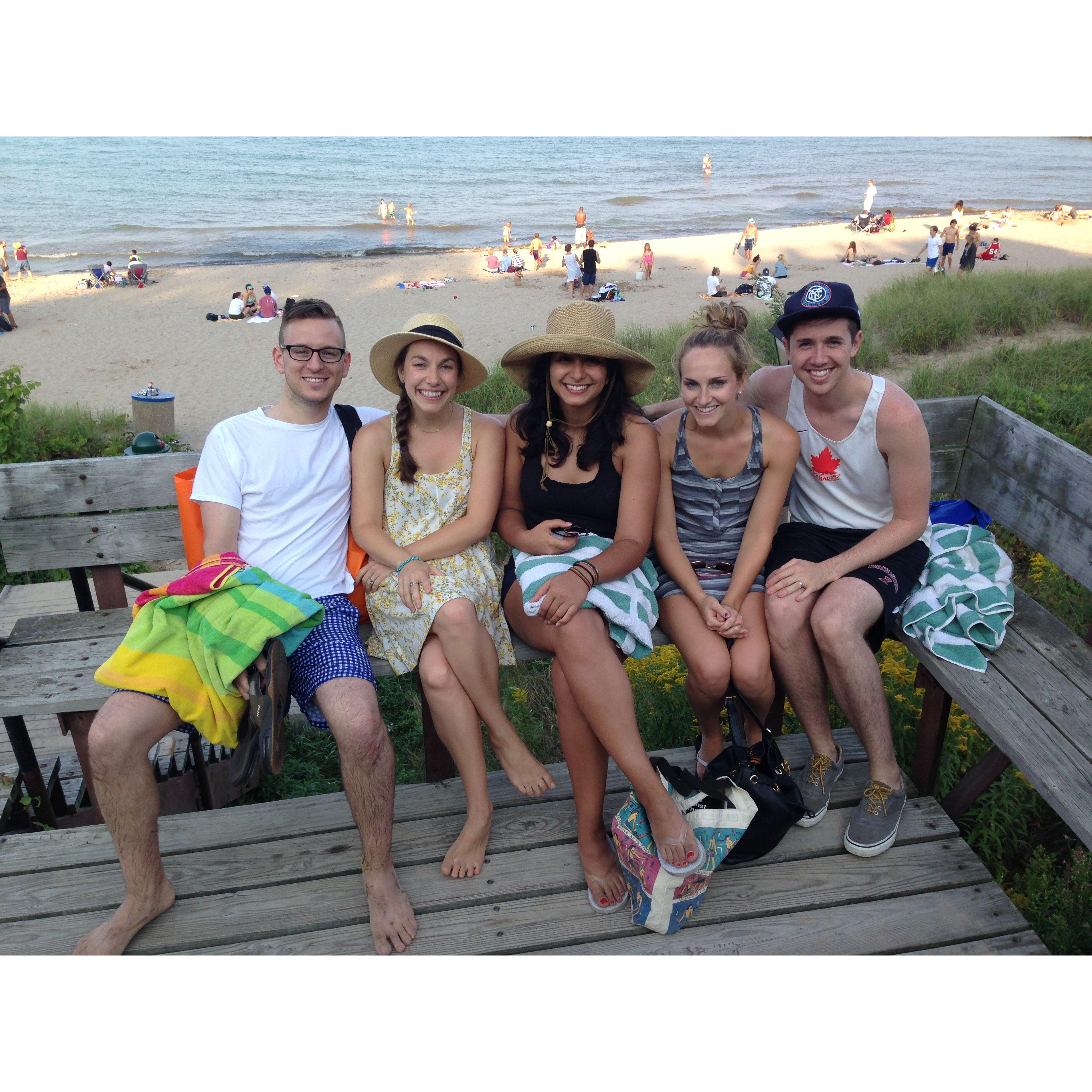 Fav beach with favs, Atwater Beach, 2014