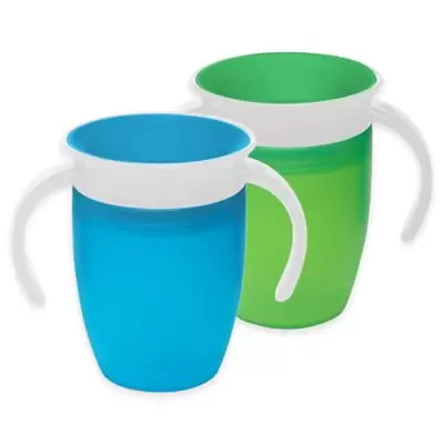 Munchkin® Miracle® 360º 2-Pack 7 oz. Trainer Cups in Green/Blue