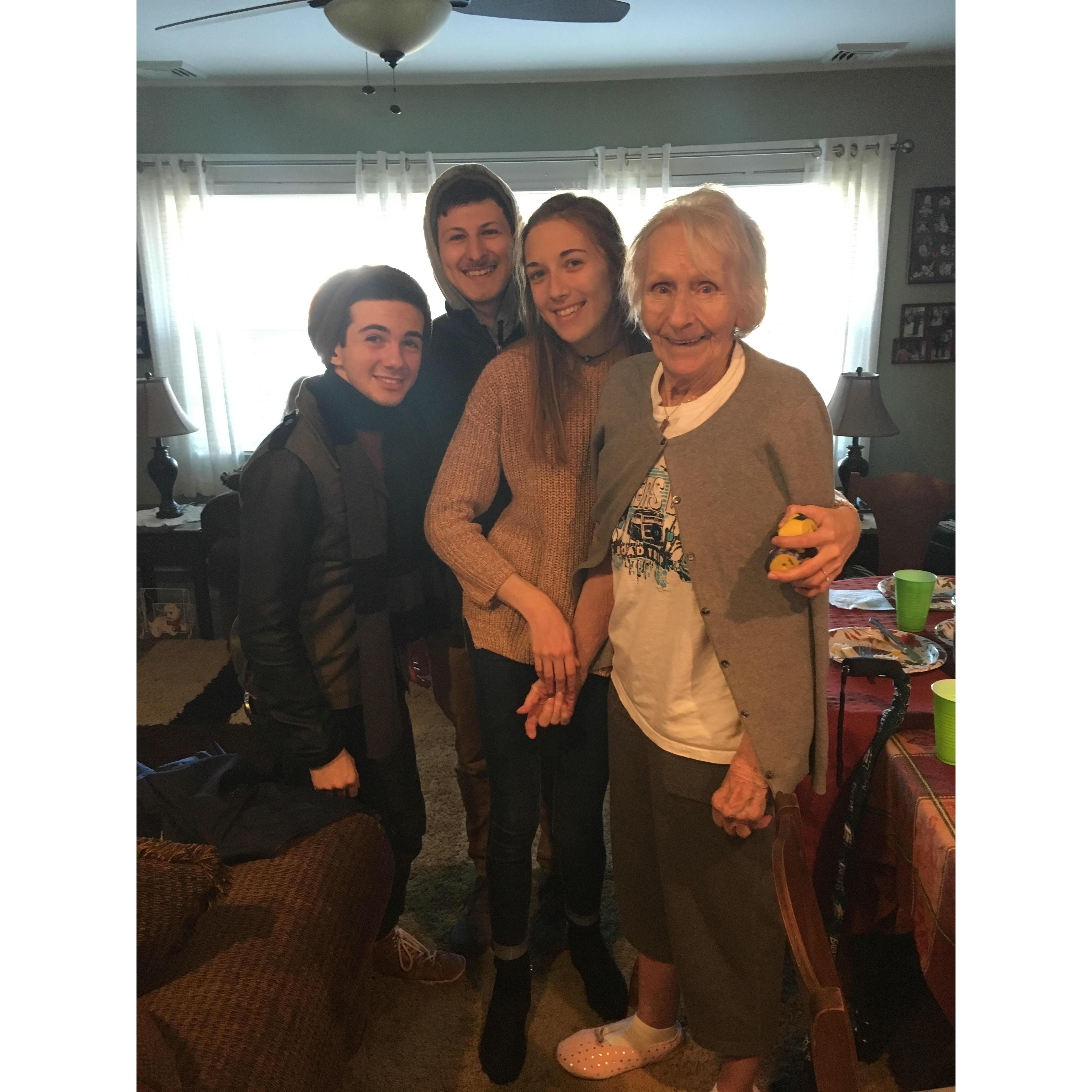 Eric, Dan, Jess, and her Mommom
(We miss you!)