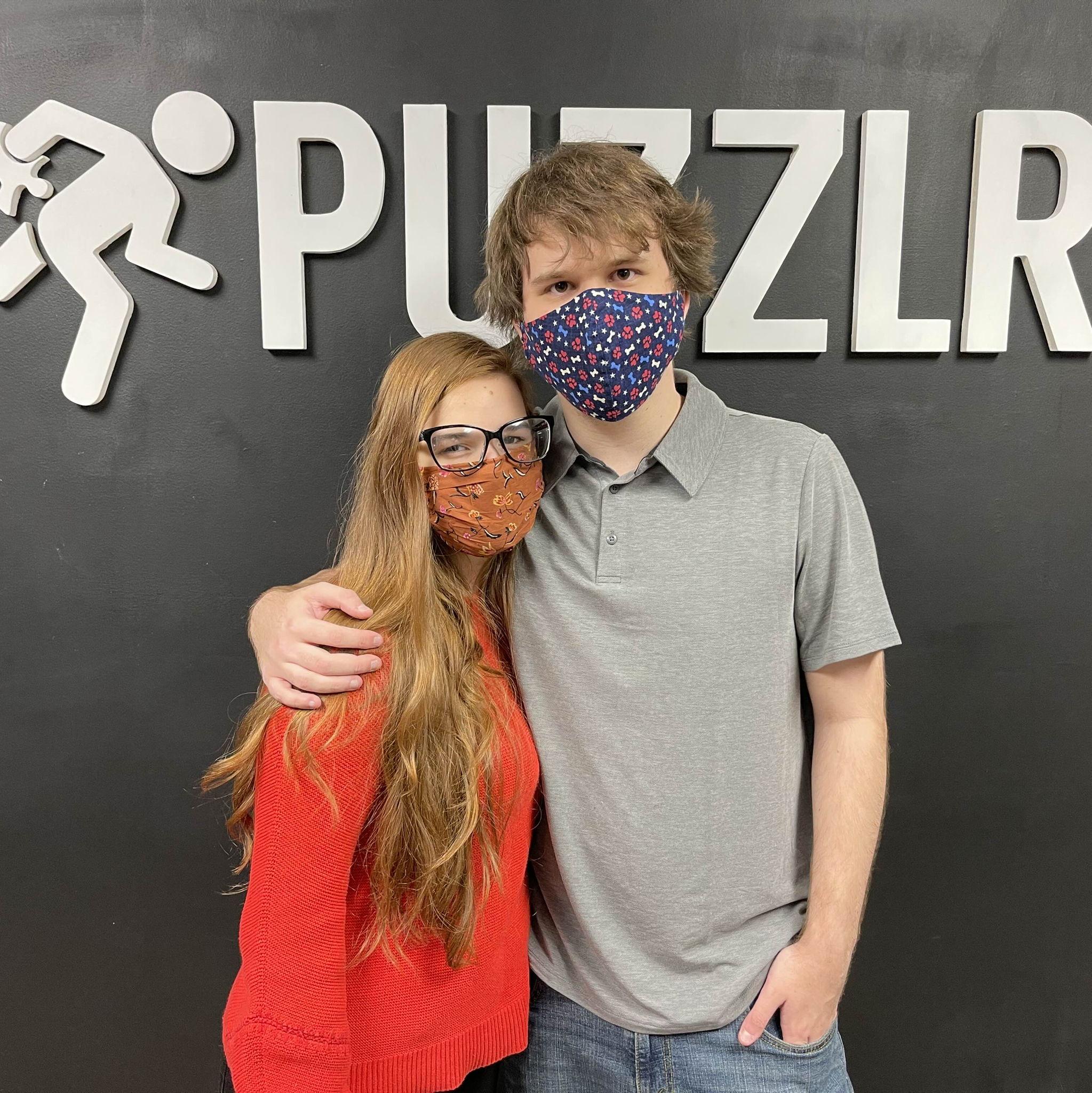 This was at one of our first dates at an escape room in Blacksburg.