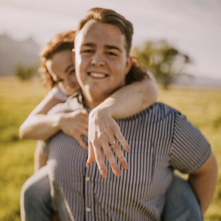 A picture of us the day we got engaged.