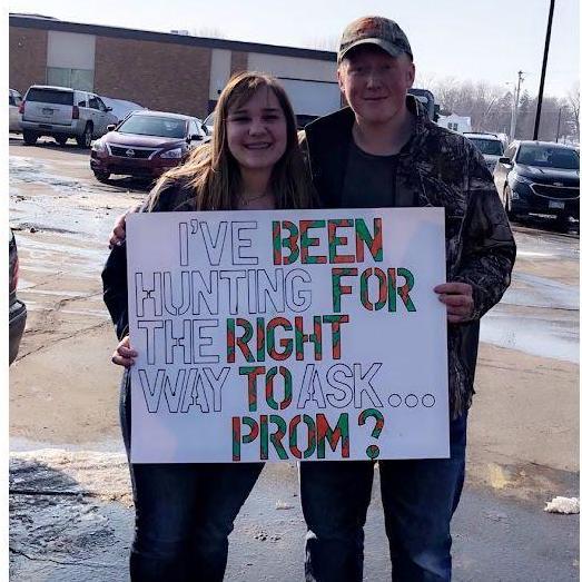 Our first picture together - and first prom proposal