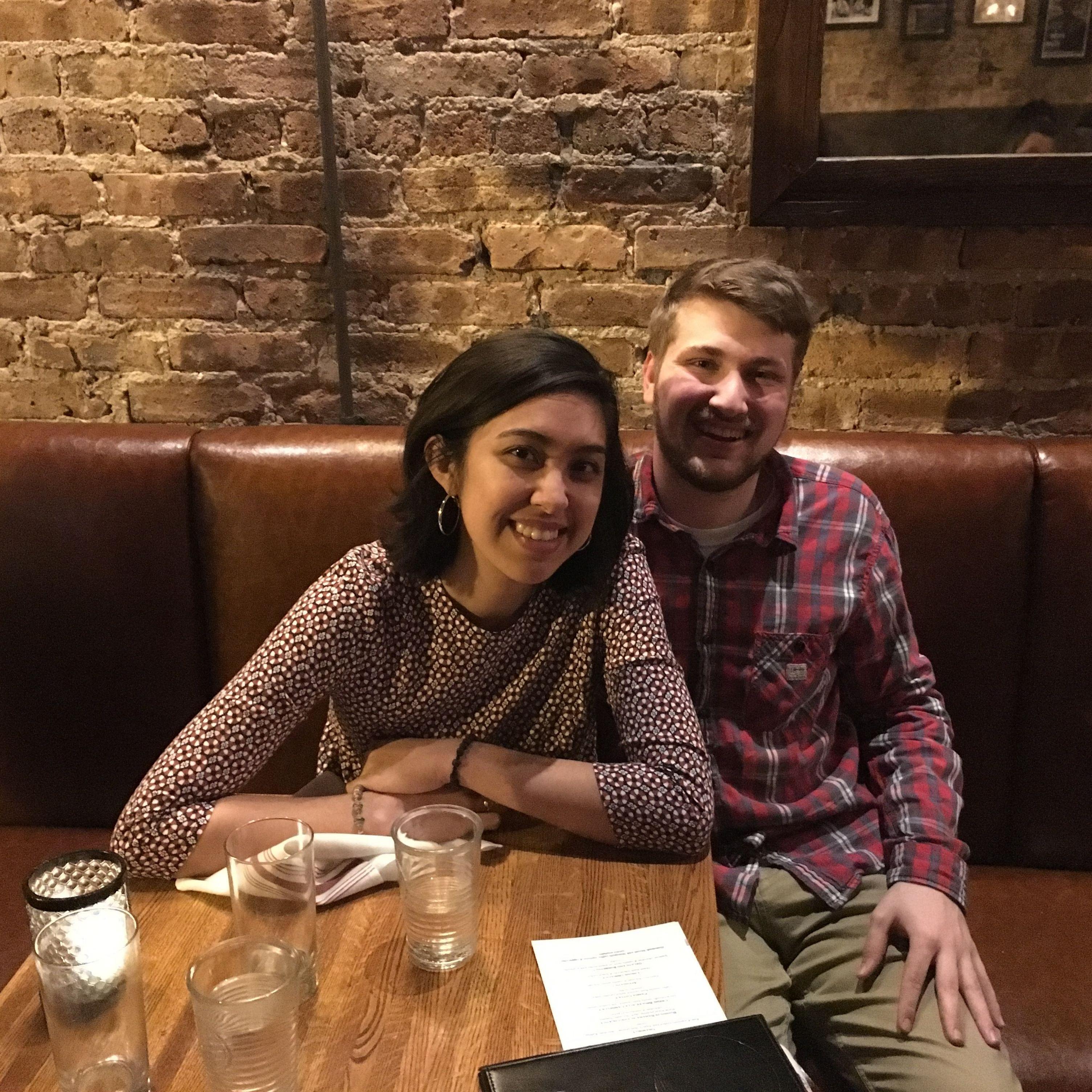 First valentines day! (circa 2017) Camille got lasagna and Scott got ravioli.