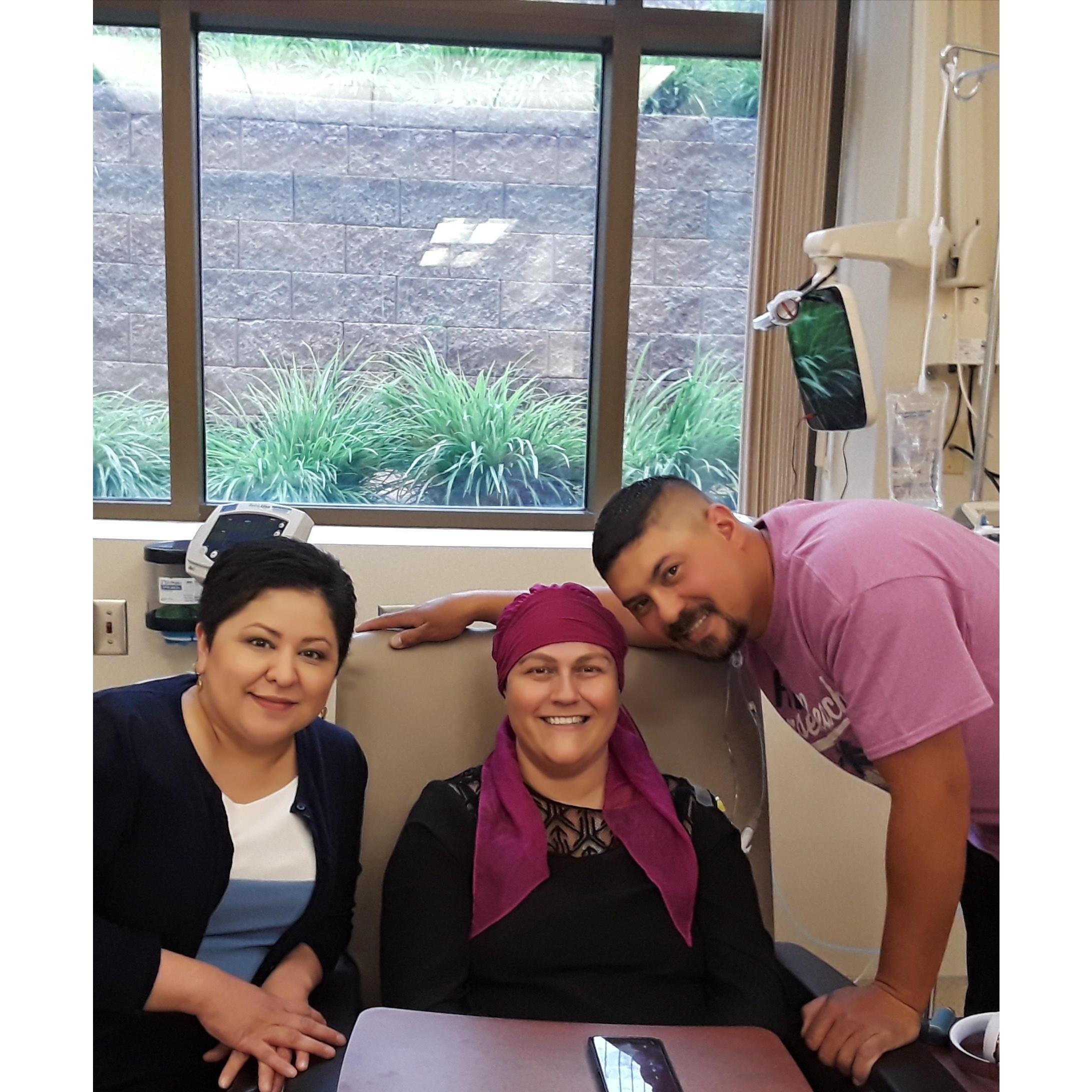 Rhianna’s last day of Chemo.