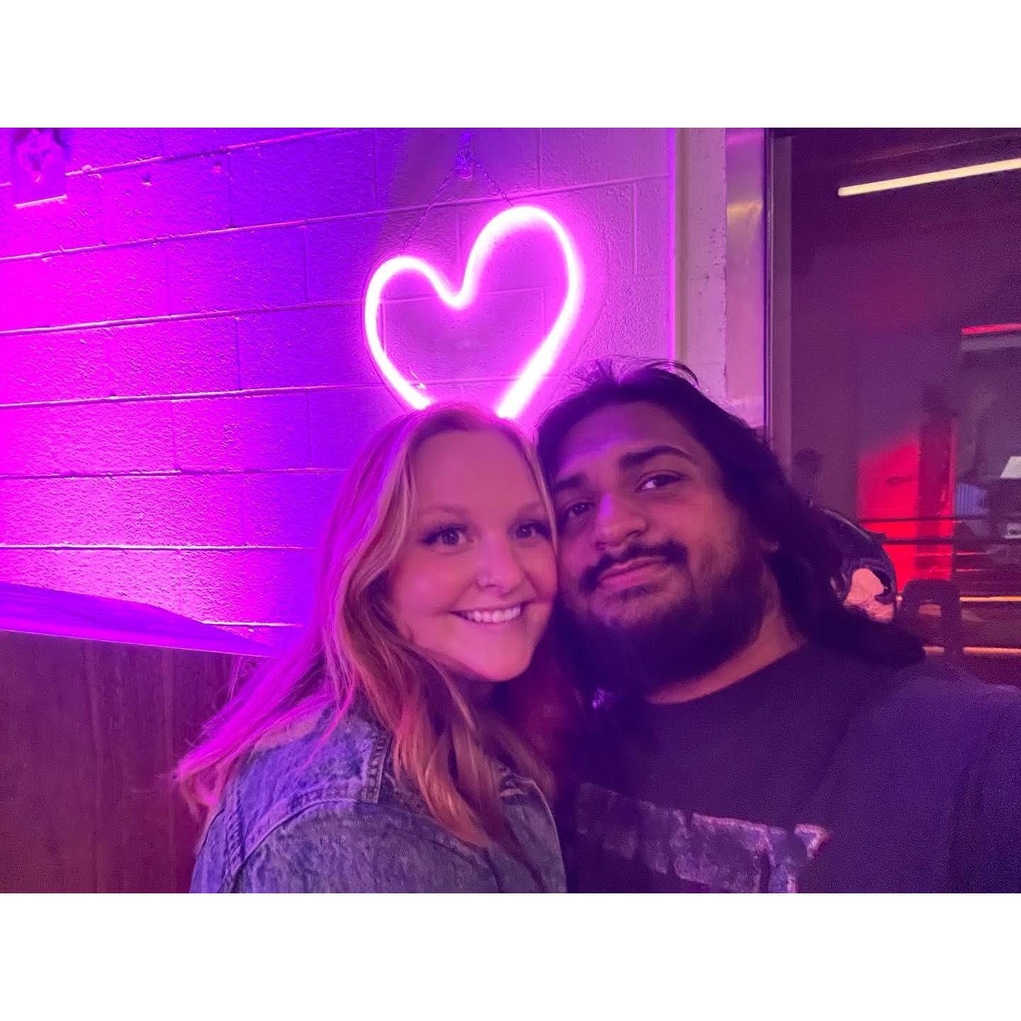 The couples first Valentines Day together!