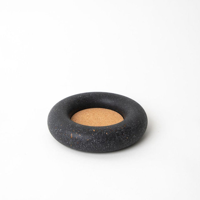Wine Bottle Coaster - Black Terrazzo