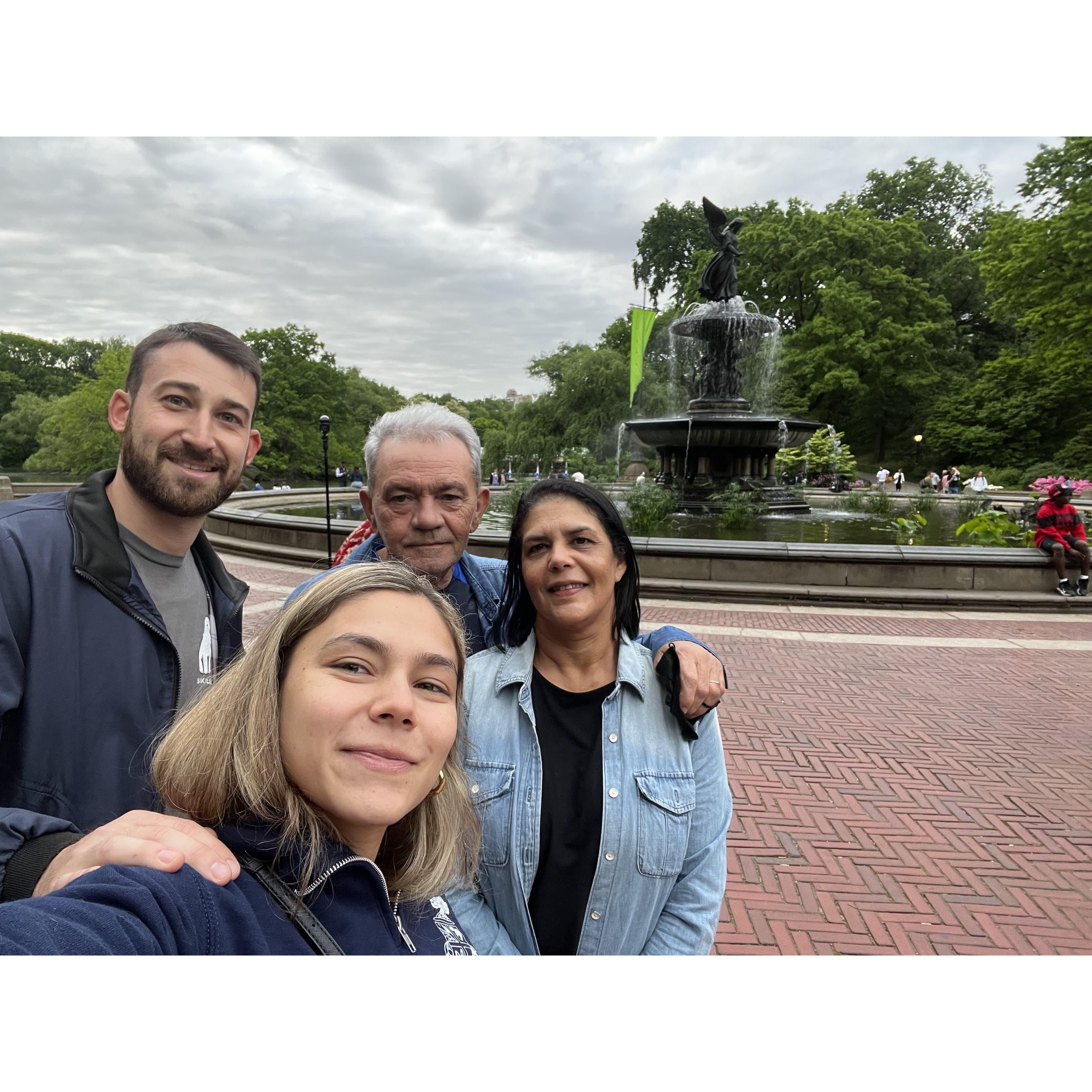 Family walk in Central Park