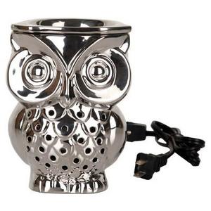 Owl Shaped Electric Fragrance Warmer Silver - Home Scents By Chesapeake Bay Candle