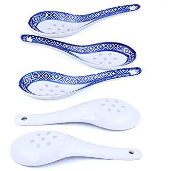 Porcelain Soup Spoons Set of 5