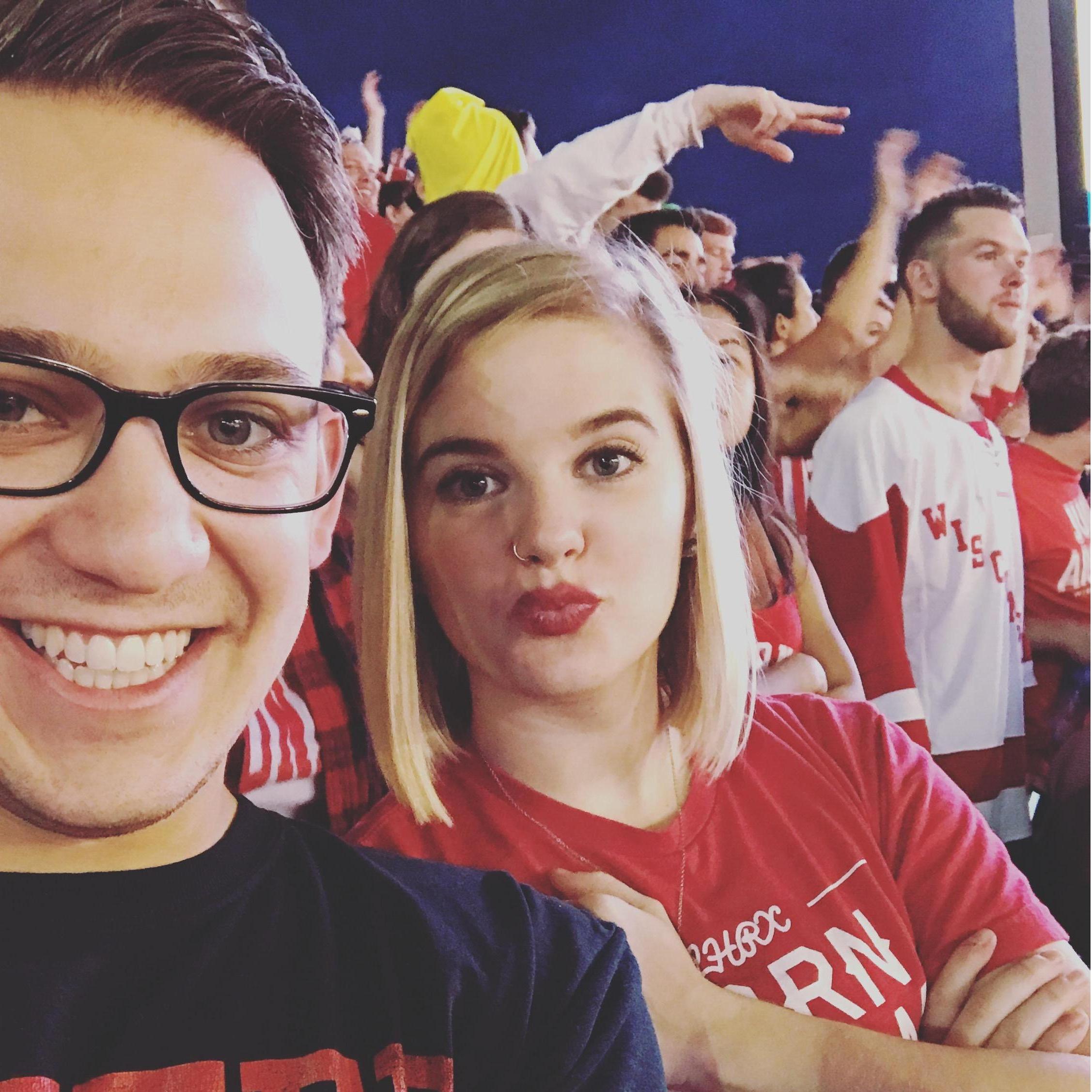 GO BIG RED! We attended a Husker game in Madison, WI