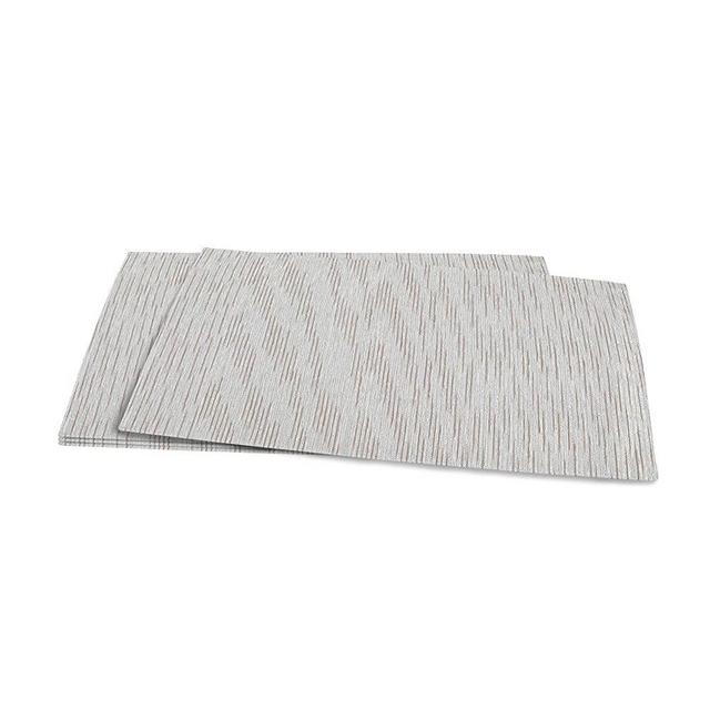 SARO LIFESTYLE Fused Placemat, 14" x 20", Silver