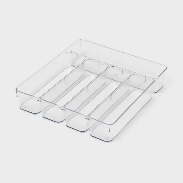5 Compartment Plastic Drawer Flatware Organizer - Brightroom™