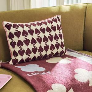 Ace Cotton Embroidered Needlepoint Pillow