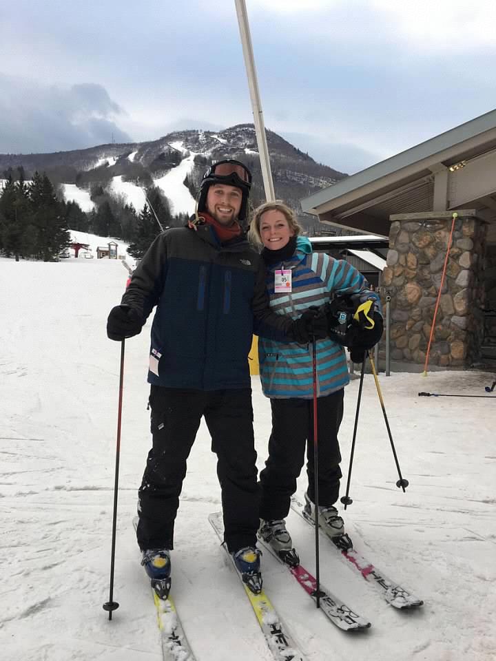 First time skiing.