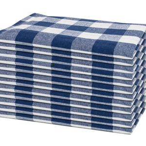 Plaid Dinner Napkins - Navy