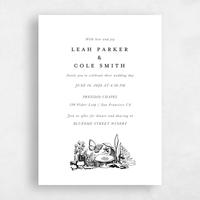 White Wedding Invitation - Kalinda Classic