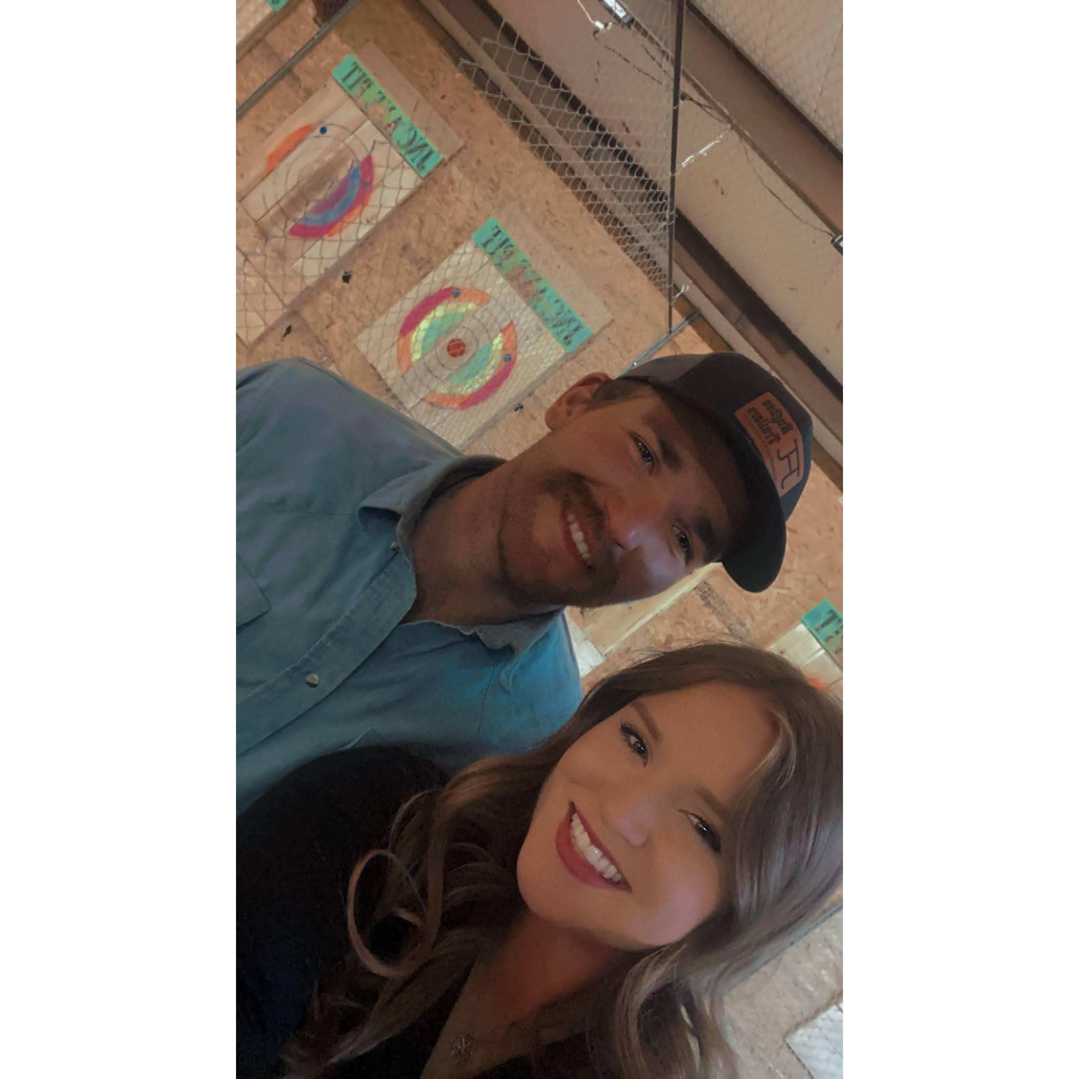 April 15th, 2023- Celebrated Ken's birthday with some ax throwing