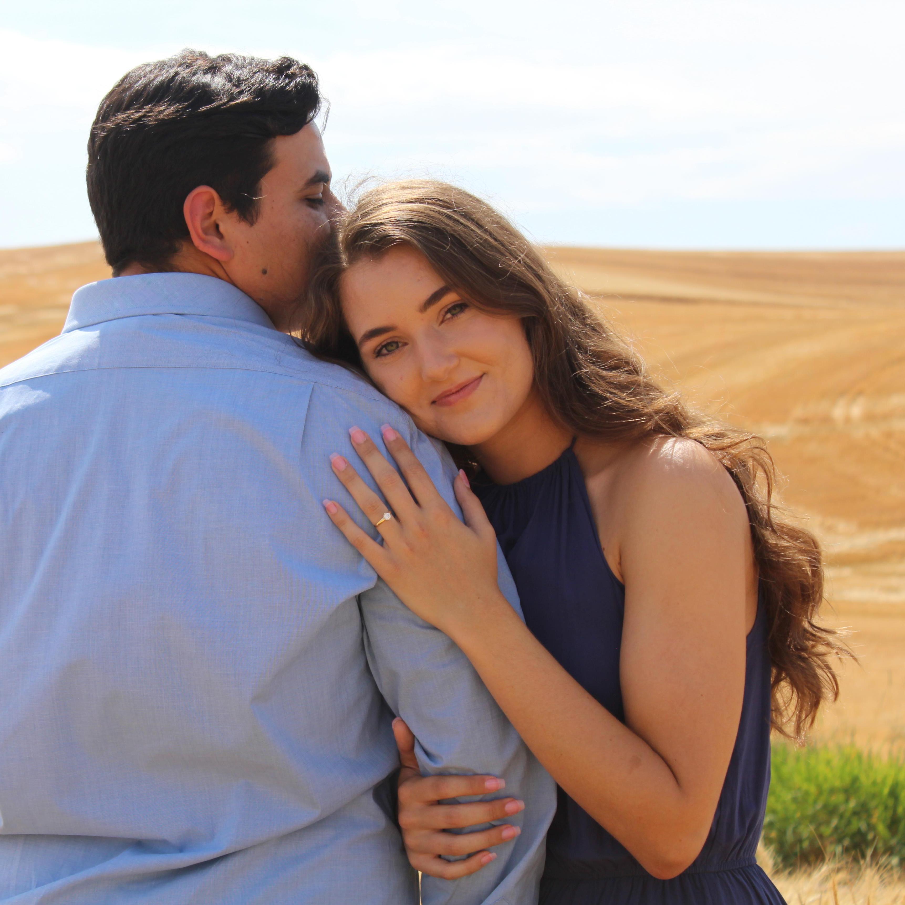 Engagement shoot in the wheat fields of the Palouse.