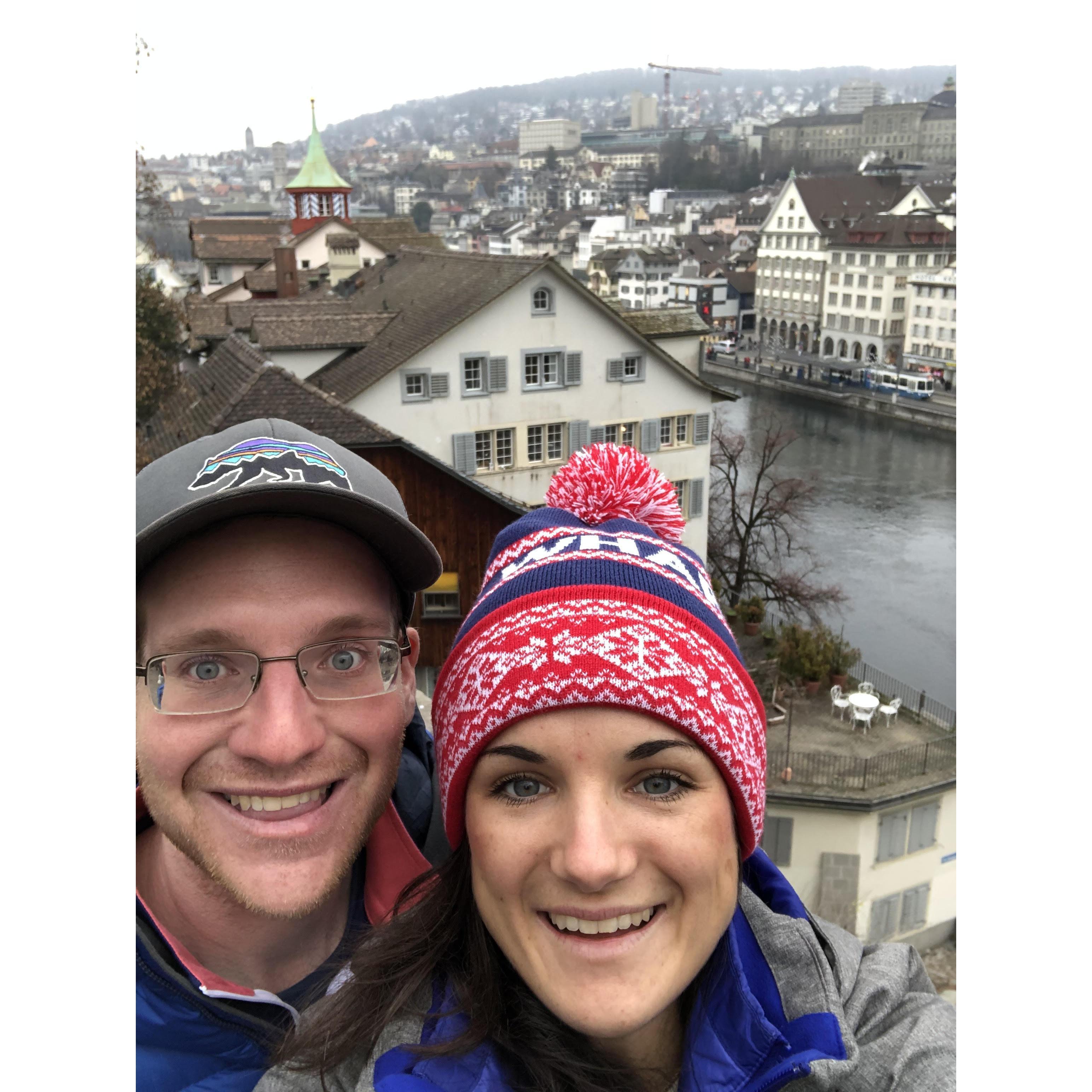 Right before a flock of Zurich birds almost chopped our heads off