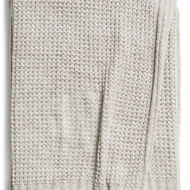 Barefoot Dreams CozyChic™ Waffle Knit Throw - Dove Grey