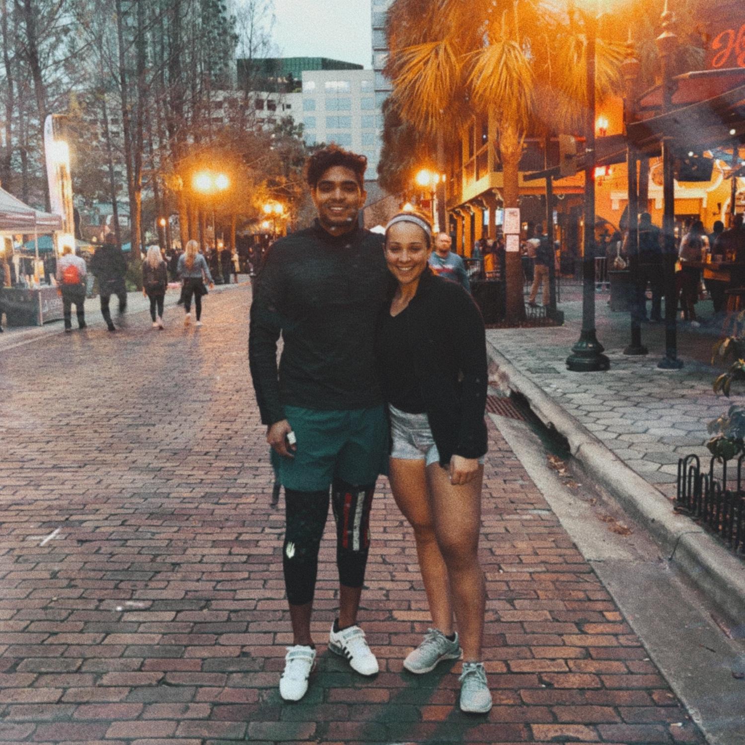Doing what we love & what brought us together, working out🖤