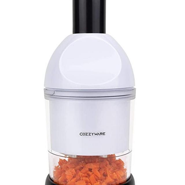 COZZYWARE Slap Food Chopper for Vegetables-Manual Mini Hand Cutter and Dicer for Onion, Potato, Garlic, Pico de Gallo, Veggies, Salad and More,