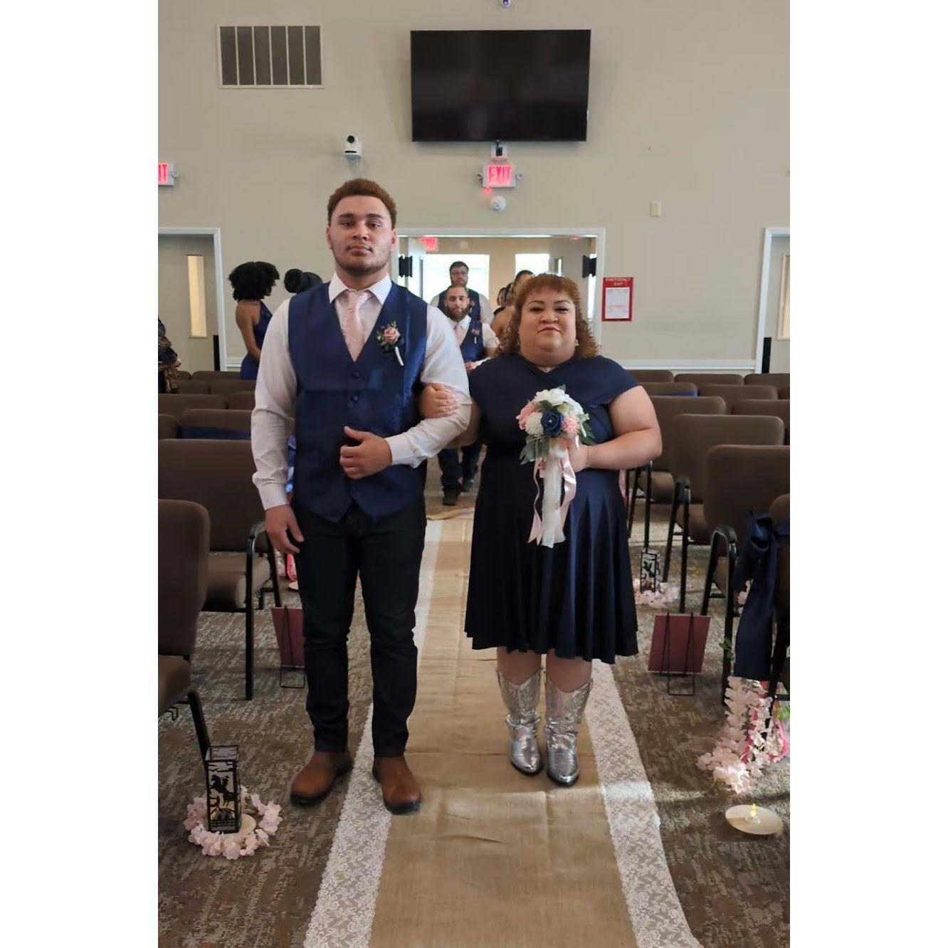 Matron of Honor and Groomsman