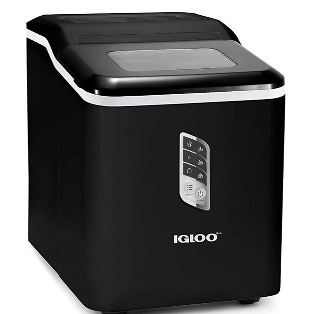 Igloo Automatic Ice Maker, Self- Cleaning, Countertop Size, 26 Pounds in 24  Hours, 9 Large or Small Ice Cubes in 7 Minutes, LED Control Panel, Scoop  Included 