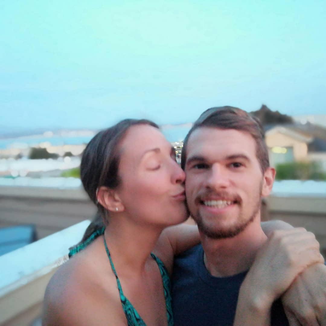 Our favorite apartment in Monterey. You can just see the ocean in the background!