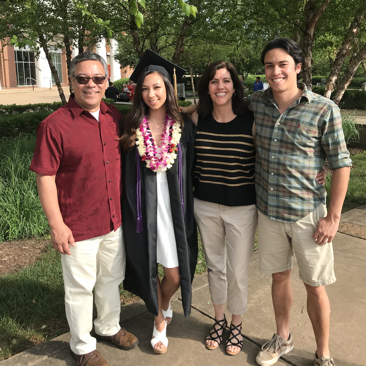 High school graduation with Elise's family.