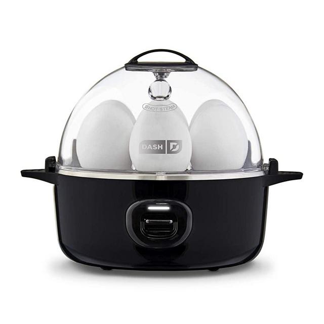 DASH Express Electric Egg Cooker 7 Capacity for Hard Boiled, Poached, Scrambled, or Omelets, with Auto Shut Off Feature, 360-Watt, Black