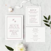 Abbey Frame Letterpress | Black | Zola Wedding Invitations