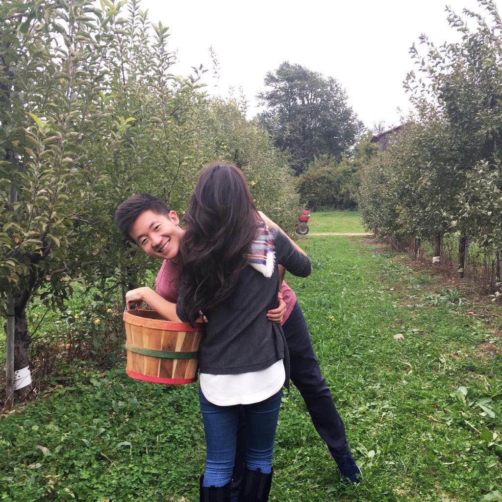 One of several apple picking excursions Eunice loves to go on