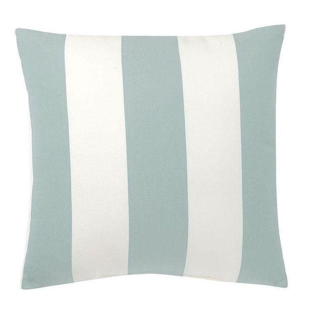 Sunbrella® Awning Striped Indoor/Outdoor Pillow, 24", Spa Blue