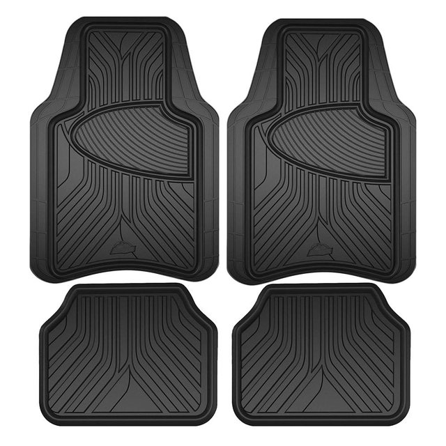 Armor All 4-Piece All-Season Floor Mats, Custom Fit Mats for Cars, Trucks, SUVs — Black